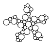 Red de un icosidodecahedron truncado.