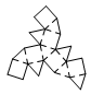 Geometric net for a cuboctahedron.