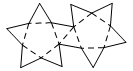 Example of a geometric net for a pentagonal antiprism.