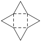 Example of a geometric net for a rectangular pyramid.