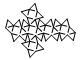 Example of a geometric net for a snub cube.