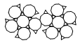 Example of a geometric net for a dodecahedron.