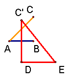Add a line segment C'E.