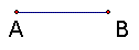 Line segment with ends labeled 'A' and 'B'.